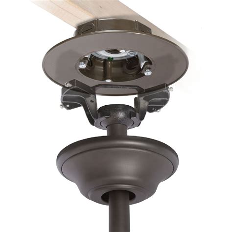 electric ceiling fan side mount to rafter box|outdoor ceiling fan mounting box.